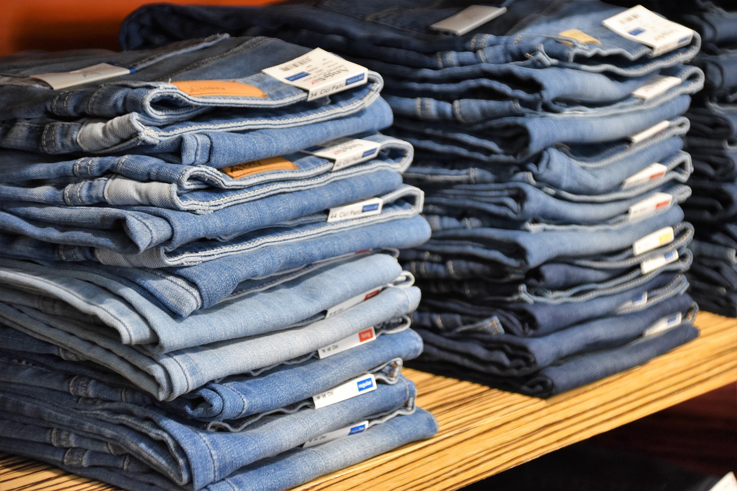 Stacks of denim from Suntex Global site